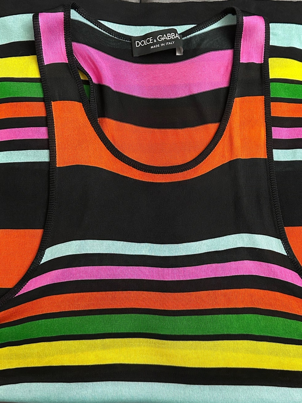 D&G tunic Multicolour Striped 🌈Racerback - Picture 2 of 6
